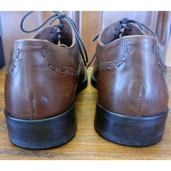 Men's Johnson & Murphy Cap Toe Size 8 1/2D Tan Lace-UPS Top Stitch Details VGC - Picture 4 of 11